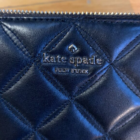 Kate Spade Natalia Quilted Leather Large Wallet | Black - Picture 2 of 8